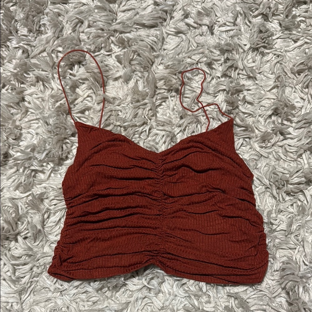Urban Outfitters Rust Ruched Camisole